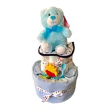 2 tier boy nappy cake