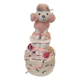 2 tier girl nappy cake