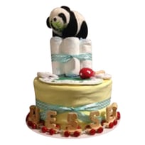2 tier unisex nappy cake