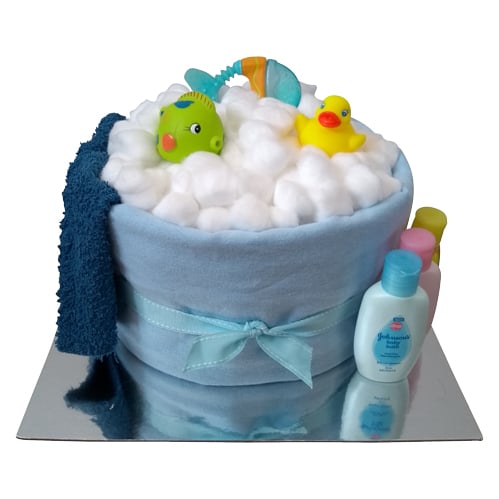 Splish splash boy nappy cake